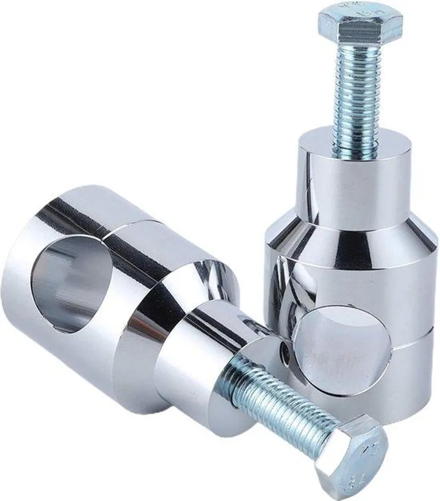 Rehausseur de guidon 25 mm pour moto custom - pontet de guidon chromé