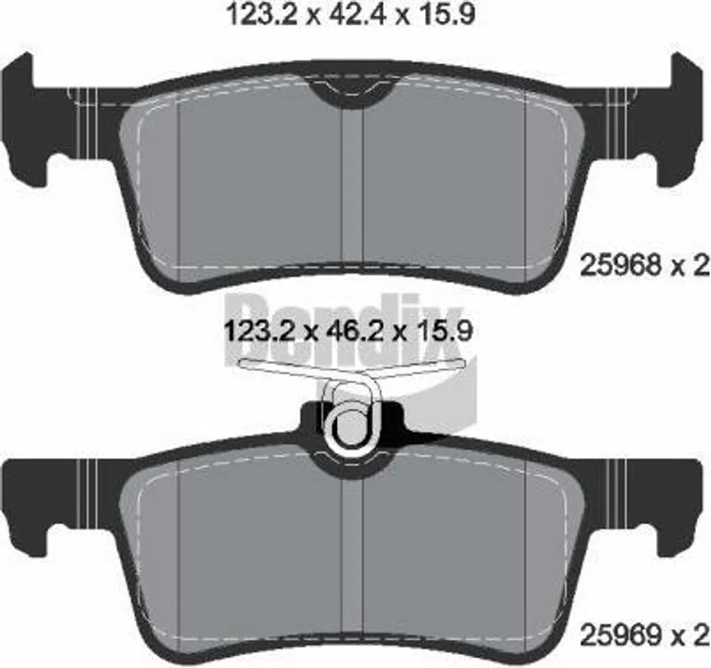 Plaquettes Frein Bendix BPD1233 : Freinage Sécurisé Peugeot 308 OE