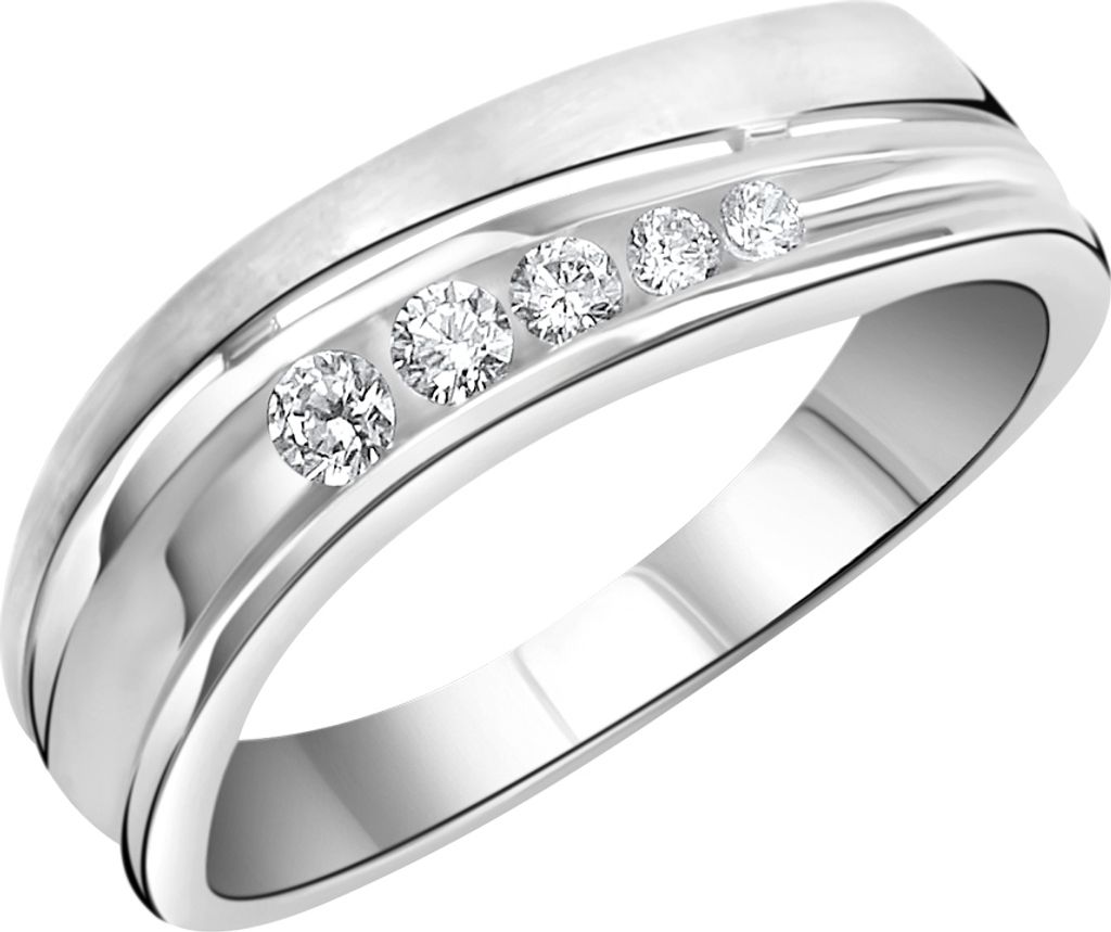 Zeeme Basic Ring 925/- Sterling Silber weiß 060 (19,1) Zirkonia weiß 371270285