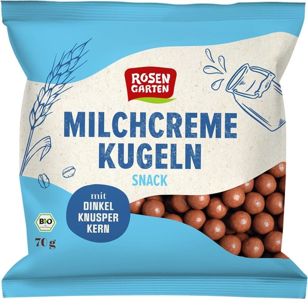 Rosengarten - Milchcreme Knusper-Kugeln - 70g