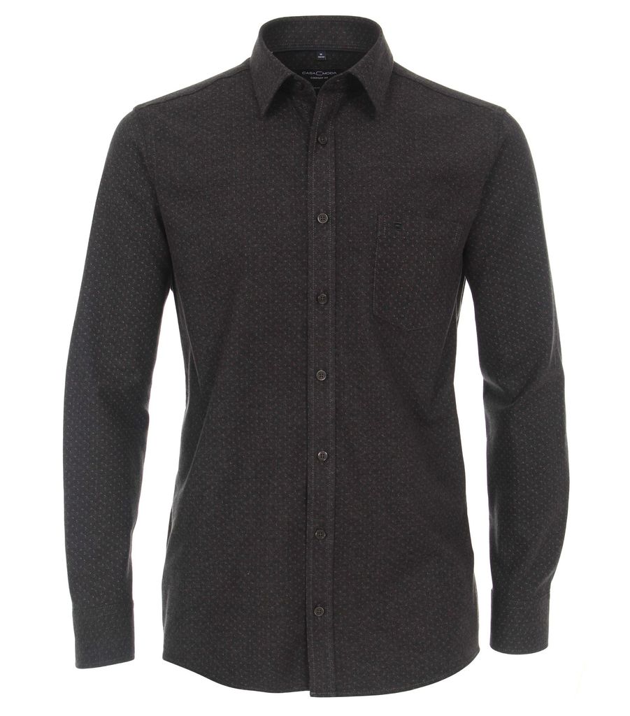 CASAMODA - Herren Hemd Langarm Comfort Fit (403542700), Größe: XXL, Farbe: Dunkelgrau (750)