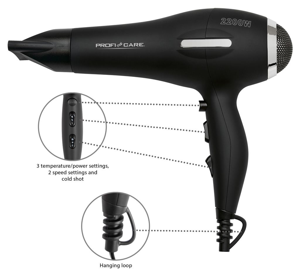 Sèche-cheveux professionnel HT 3017, moteur AC Image du produit 