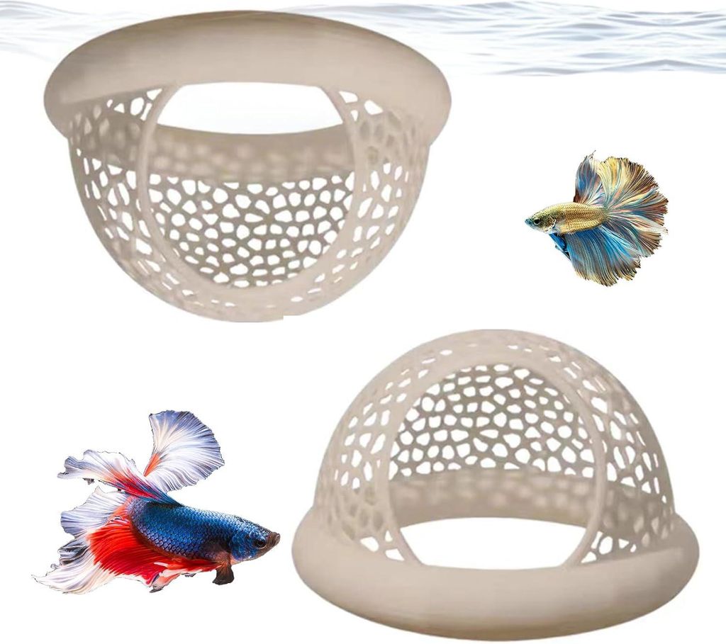 Schwimmende Aquarium Höhle Betta Versteck 2er Set, 3D Produktbild 