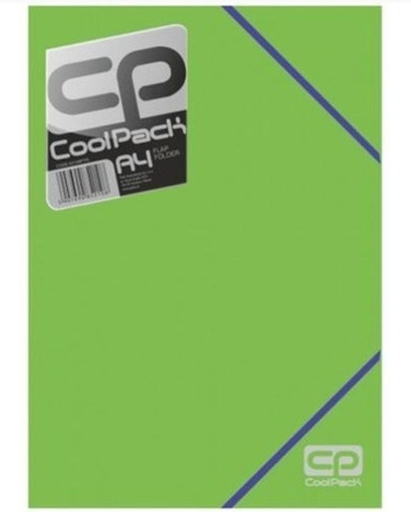 CoolPack Cartelletta 3 lembi Formato A4 verde, Konventioneller Dateiordner, A4, Grün, Matt, Landschaftsportrait, Schreibtischfach, Box-Dateiordner