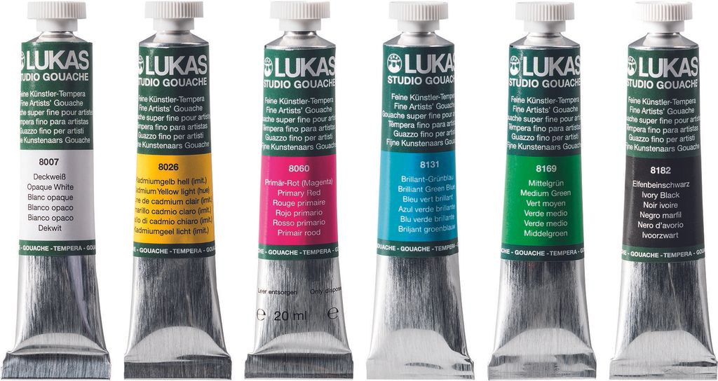 Lukas 1048890 Temperafarbe 20mm sort 6St Image du produit 