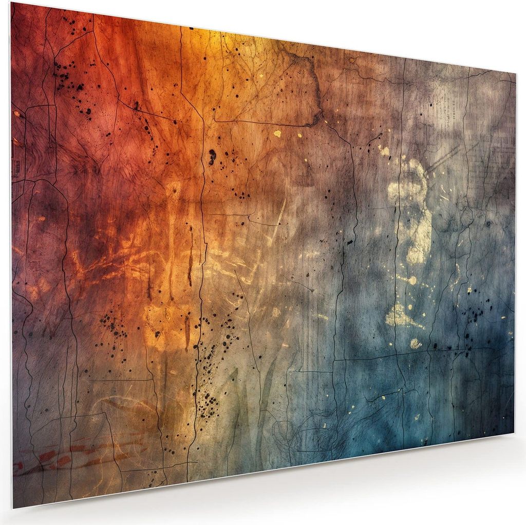 Glasbild 120x90cm in XXL für Wohnzimmer, Schlafzimmer Motiv Abstrakte Farbkarte