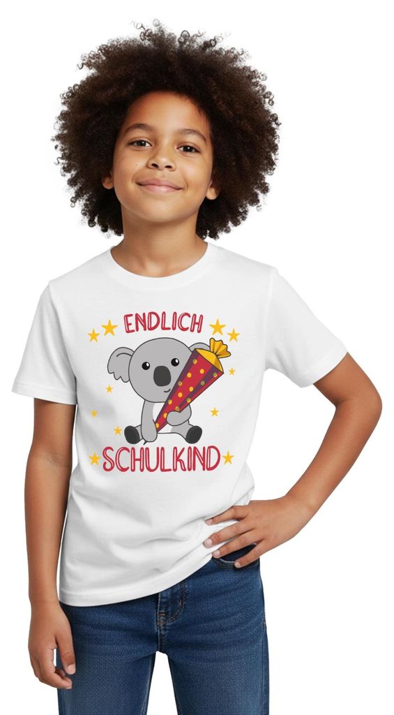 Spreadshirt Endlich Schulkind Koala Einschulung Koalabär Produktbild 