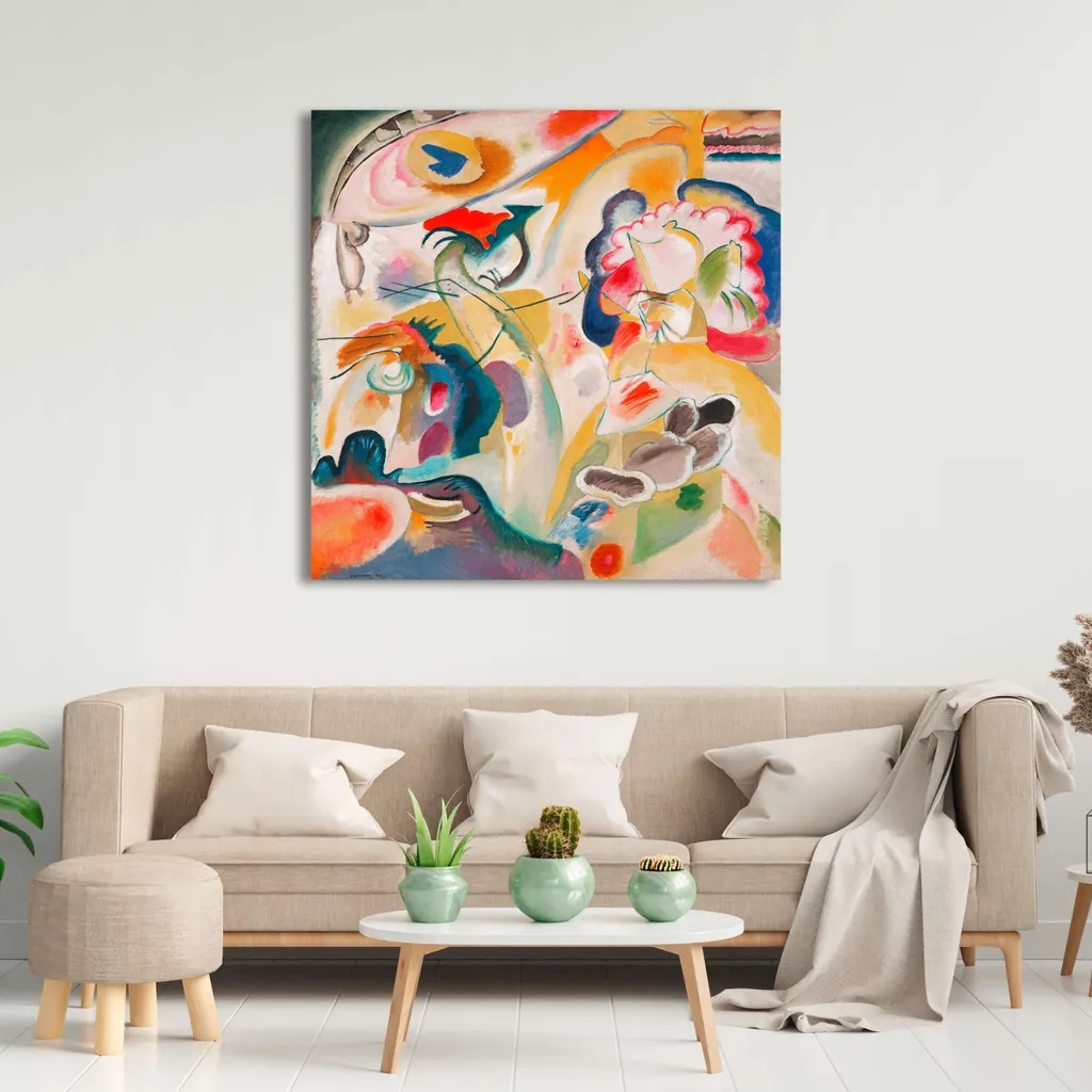Tableau abstrait pour salon - Kandinsky Improvisation 29 - 40x40cm - 2
