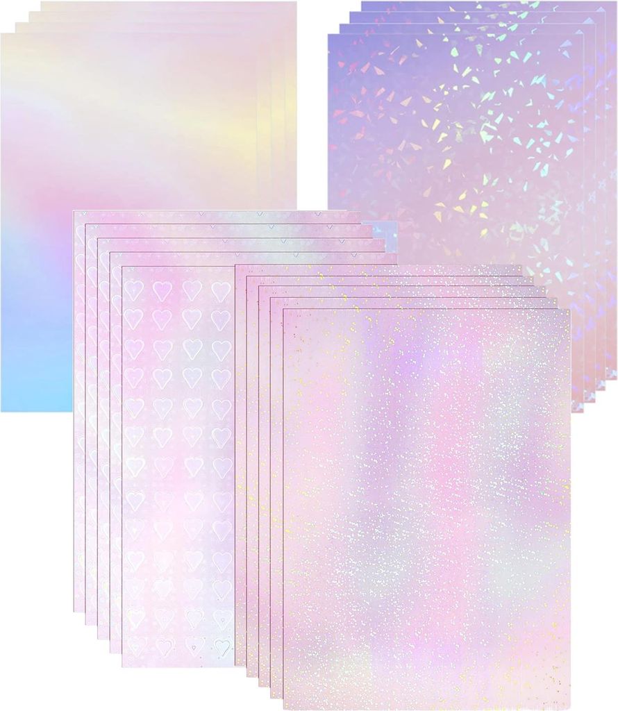 12 selbstklebende Hologramm-Folienaufkleber