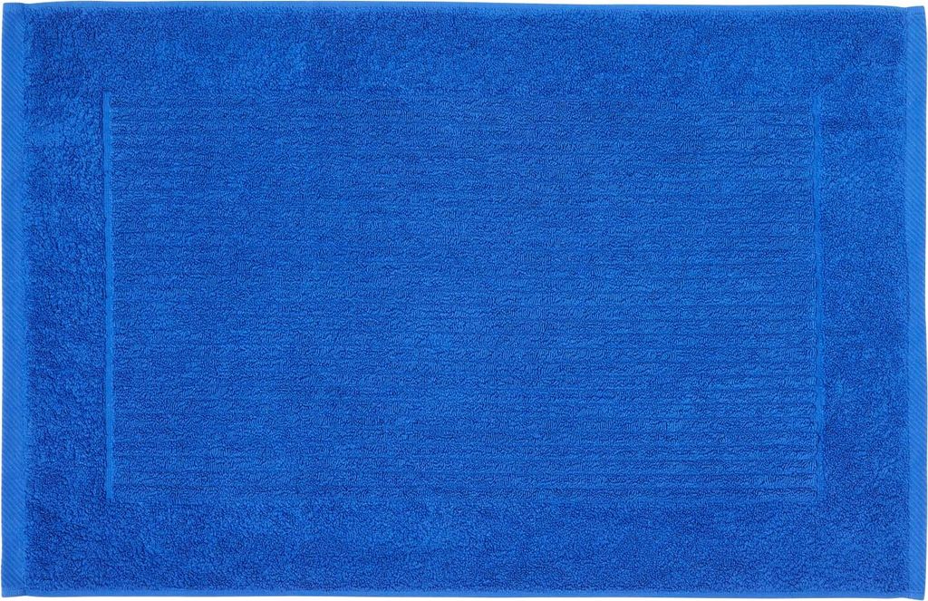 HOMESCAPES Imperial Badematte 100% Baumwolle, marineblau