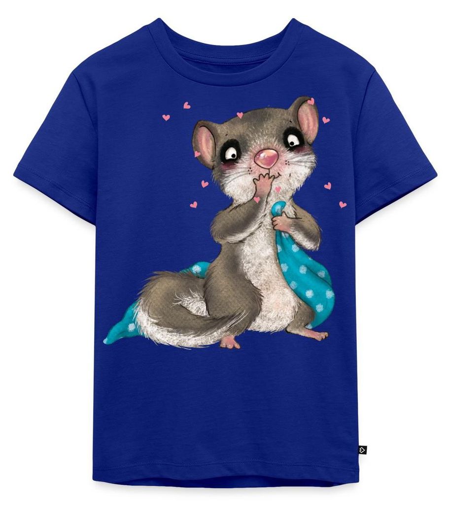 Spreadshirt Der kleine Siebenschläfer Schnuffeldecke Mit Herz Kinder Premium T-Shirt, 110/116 (4 Jahre), Royalblau