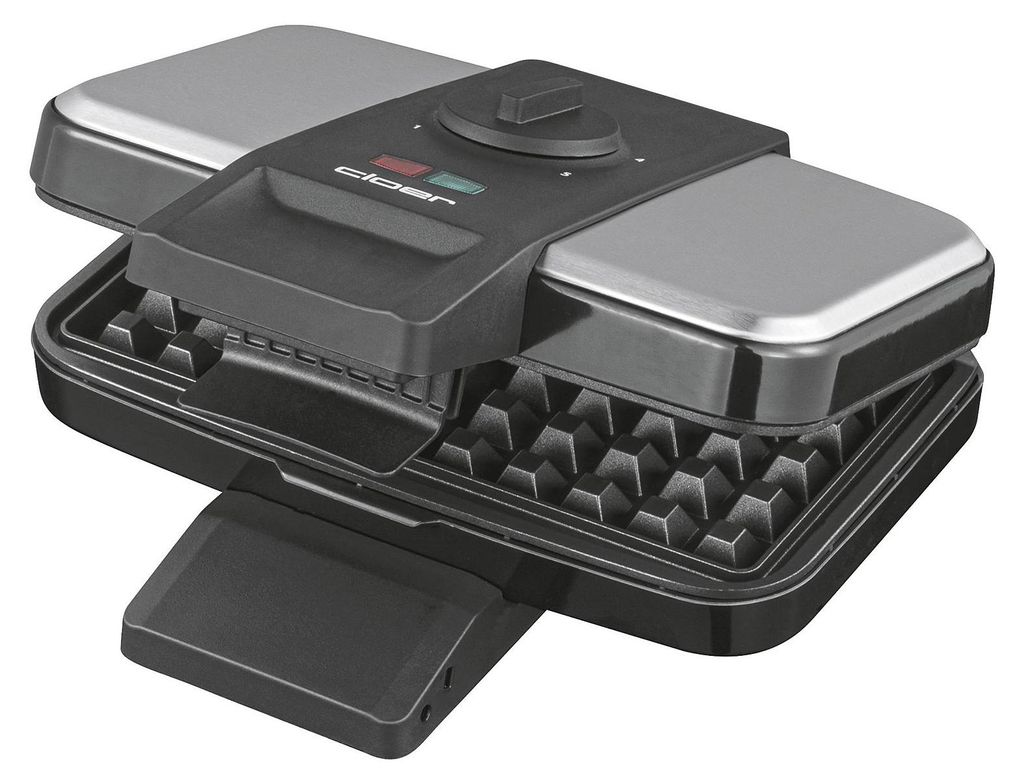 Cloer 1459 c, 2 Waffel(n), Quadratisch, Schwarz, Edelstahl, Produktbild 