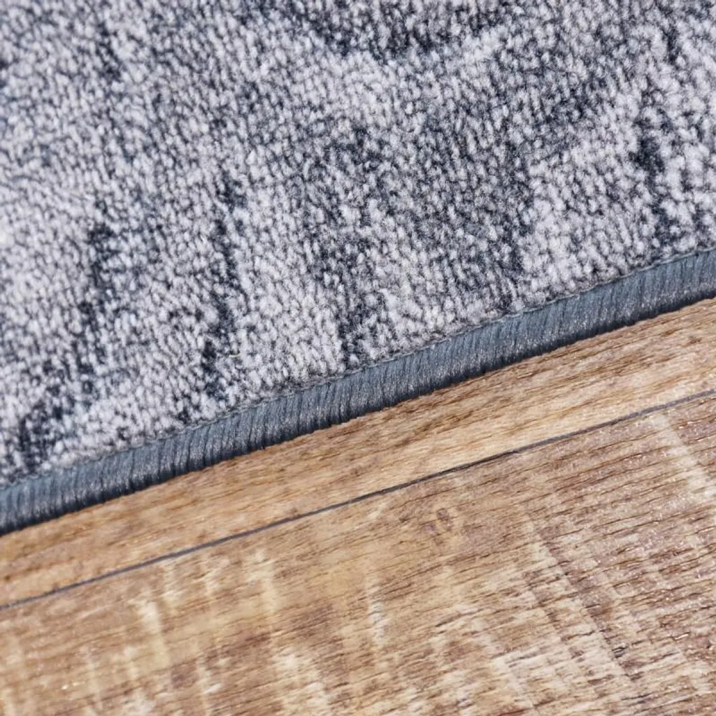 Tapis Scroll gris 50x200 cm antidérapant : design moderne et robuste - 8