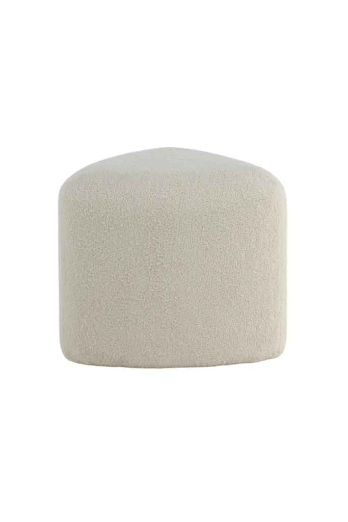 Pouf Rotondo Teddy Bianco Peg 46cm - Seduta Extra e Relax - 9