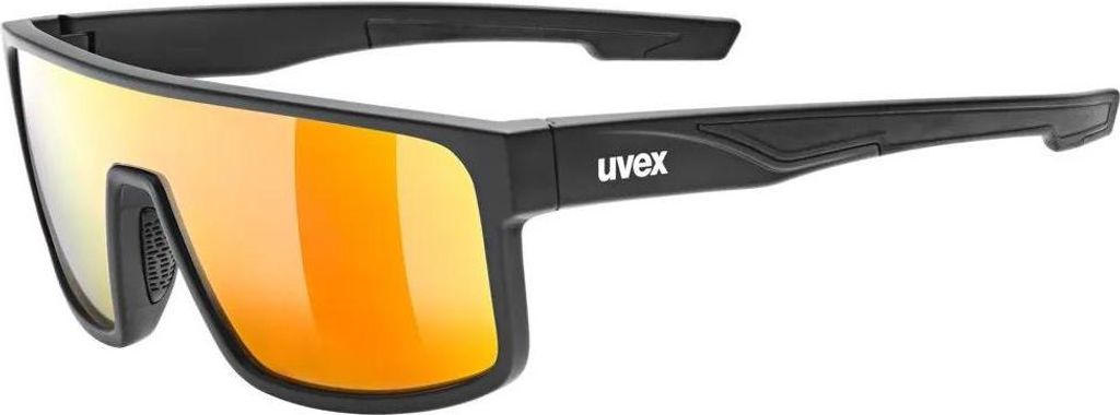 Uvex Sonnenbrille LGL 51 verspiegelt Filterkategorie 3 schwarz sportlich