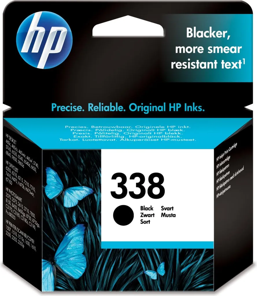 HP 338 Nero Cartuccia Stampante 11ml | Originale e Senza Macchie