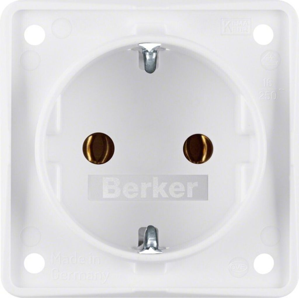 Berker 947782502 - Typ F - Weiß - IP44 - 250 V - 16 A Produktbild 