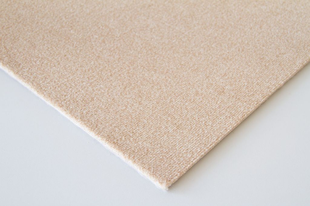 Steffensmeier Velours Teppichboden Mirano Meterware | Auslegware für Kinderzimmer Wohnzimmer Schlafzimmer | Sand, Größe: 300x800 cm