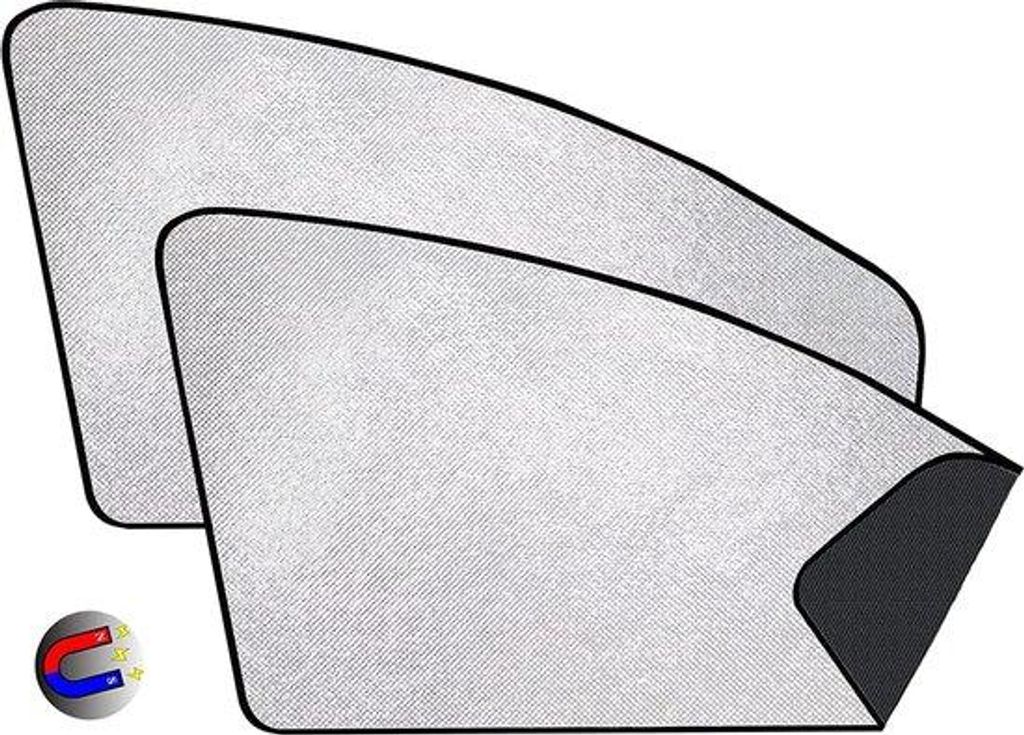 Sonnenschutz für Autos - Seiten- und Hecksonnenschutz für Babys, Kinder, Haustiere und Erwachsene mit UV-Schutz Silber