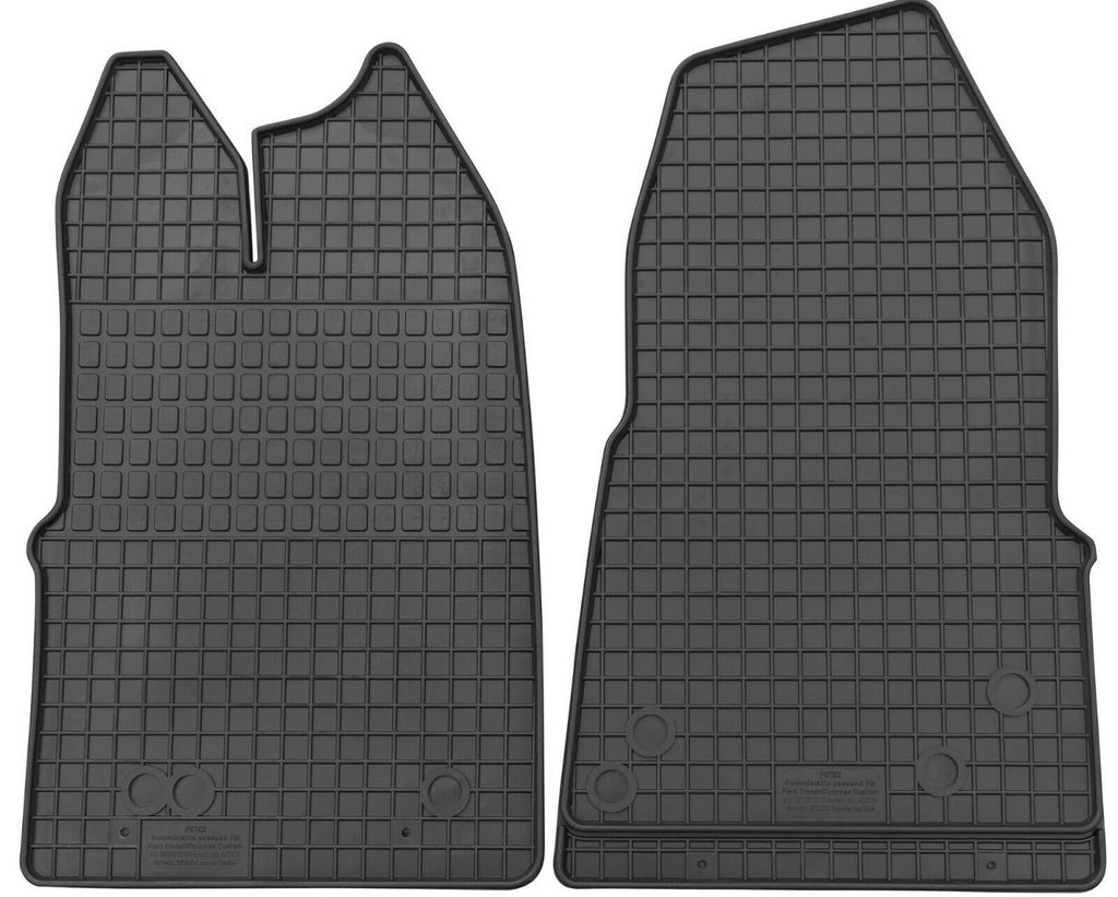 für Ford Transit Custom ab 11/2012 Passform PETEX Gummimatten 2-teilig schwarz Allwettermatten Gummifußmatten