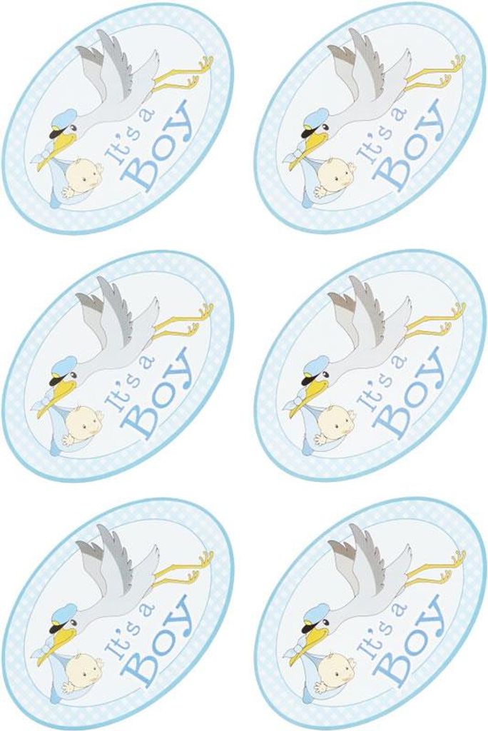 Sticker It's a Boy 2 Bögen blau