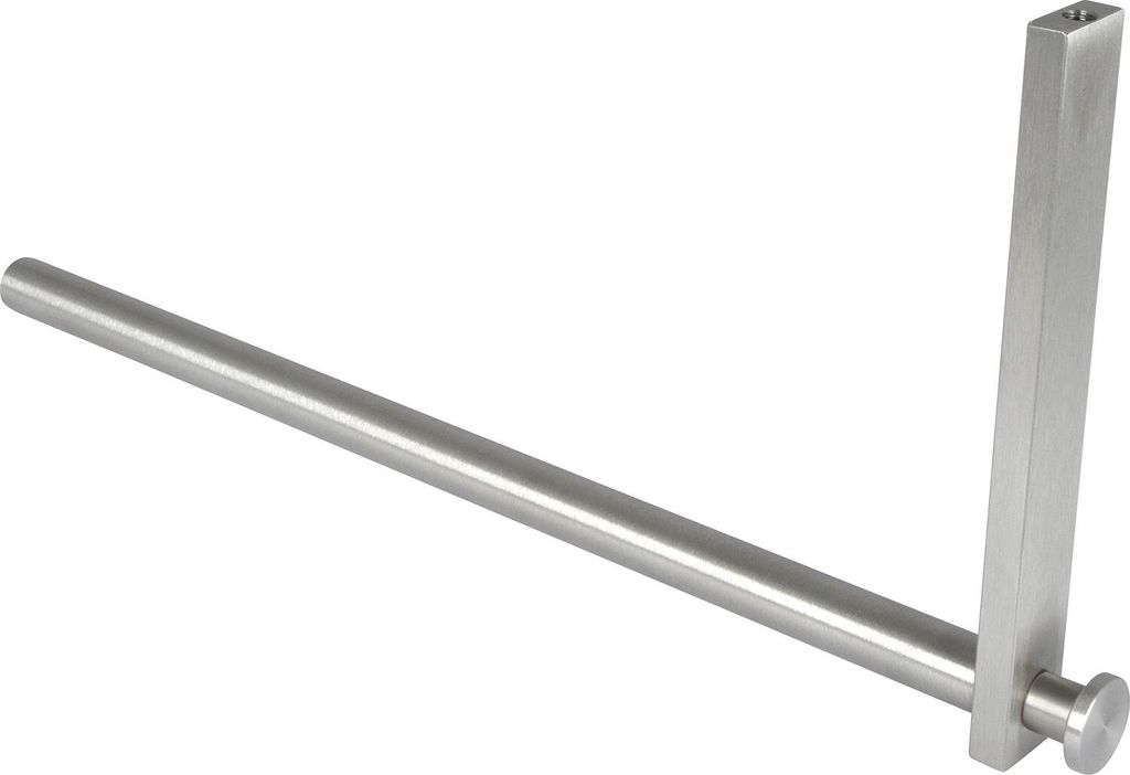 Simausrom Kleiderstange L Form Uvea - Kleiderstange für Hutablage - Garderobenstange L Form 320x150mm, Edelstahl gebürstet