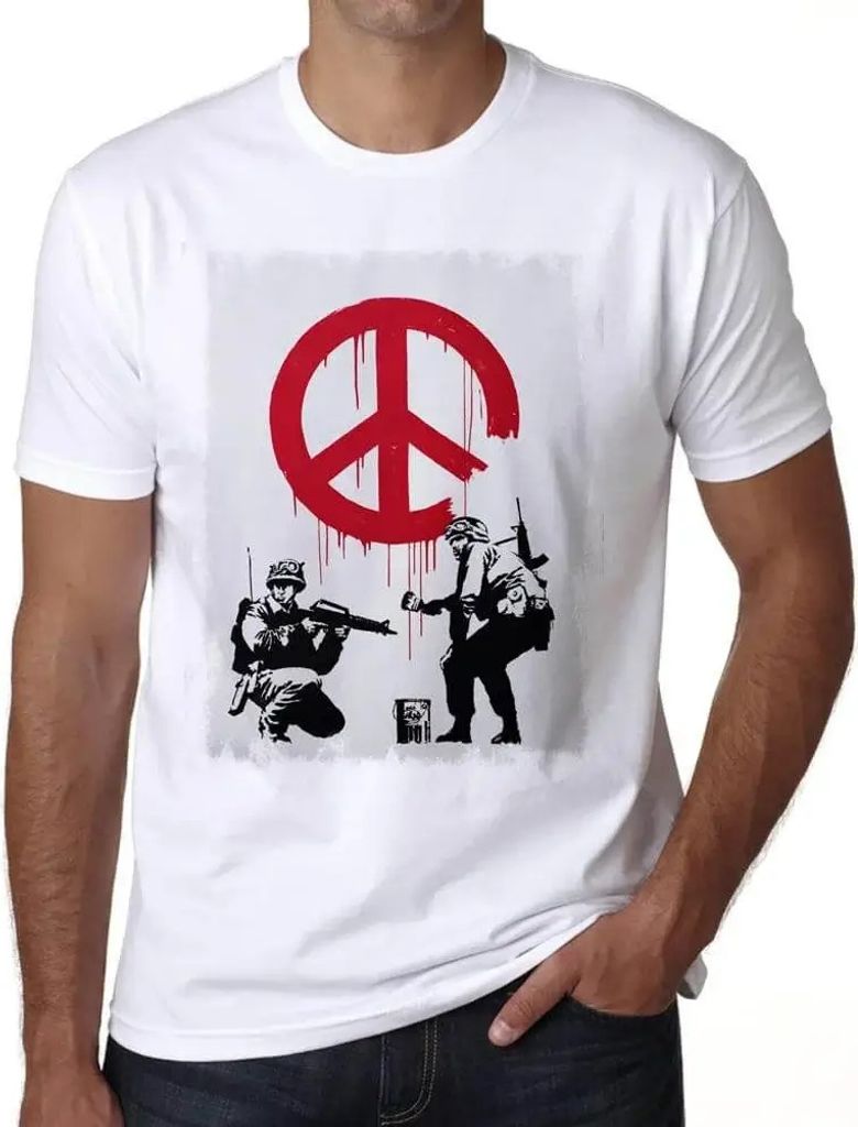 Herren Grafik T-Shirt Soldaten des Friedens – Soldiers Of Peace – Öko-Verantwortlich Vintage Jahrgang Kurzarm Lustige Druck Geburtstag Geschen...