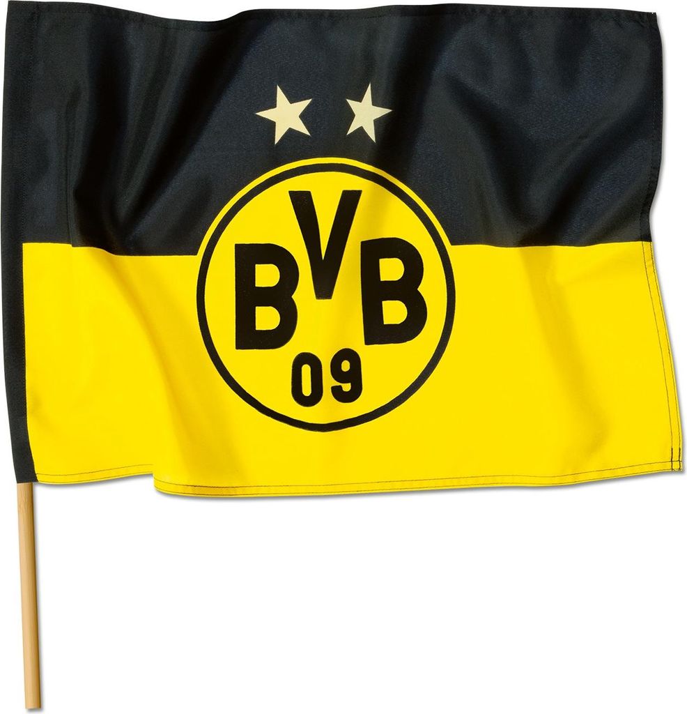 BVB Stockfahne 90x60cm schwarz gelb Produktbild 
