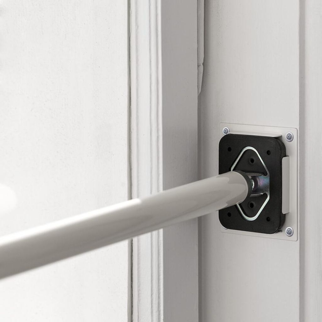 Ankerplatte für Fenstersicherung - weiß, pulverbeschichtet Produktbild 