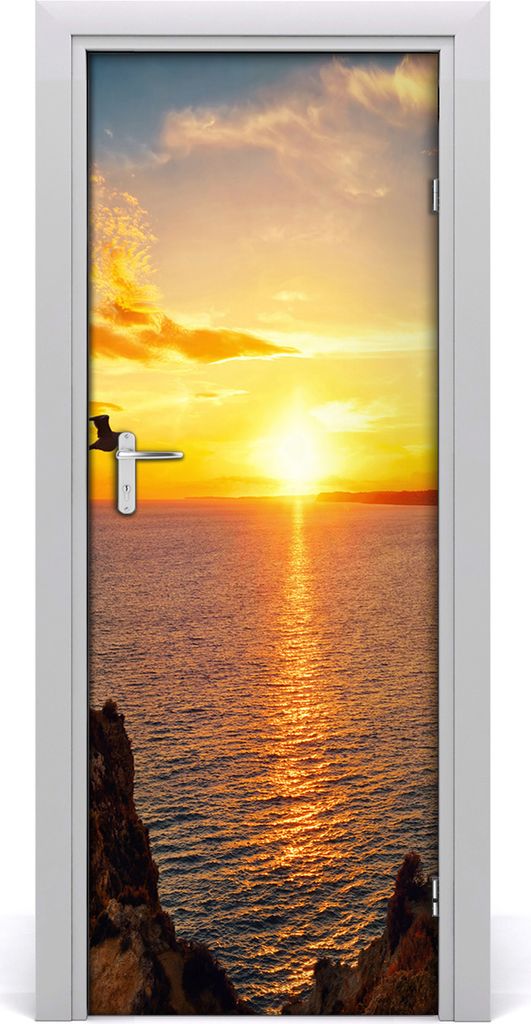 Tulup Türaufkleber 75x205 cm Dekorative Aufkleber Selbstklebend Wasserdichte Tapete Abnehmbar Schlafzimmer Wohnzimmer Wohnkultur - Sonnenuntergang...