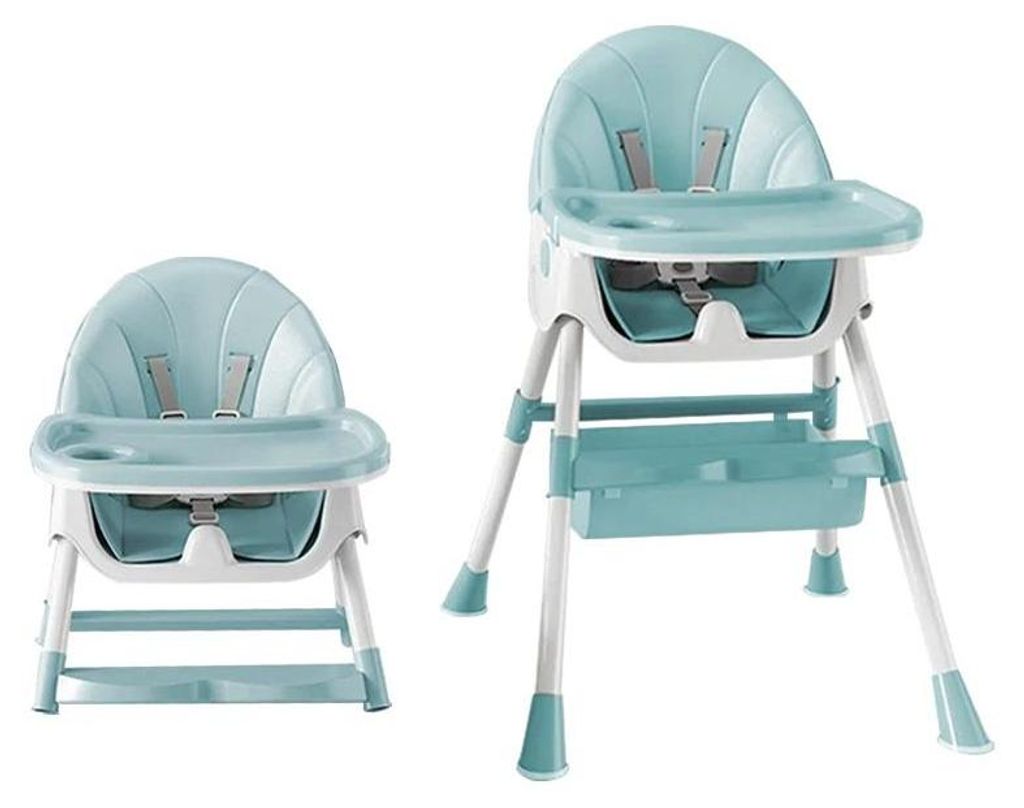 Baby Hochstuhl 4-in-1 - Verstellbarer Kinderstuhl - Für Babys bis 36 Monate - Umbaubar zu Hochstuhl, Booster und niedriger Stuhl - Klappbar - Abne...