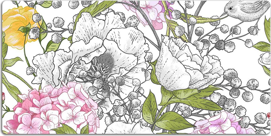 Schreibtischmatte Tischunterlage 90x45 cm Mauspad - Vögel