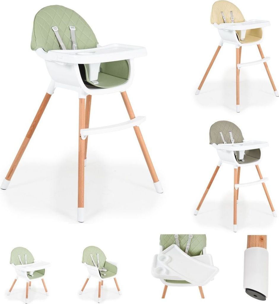 Cangaroo Kinderstuhl 2-in-1 Holz Gelato Grn