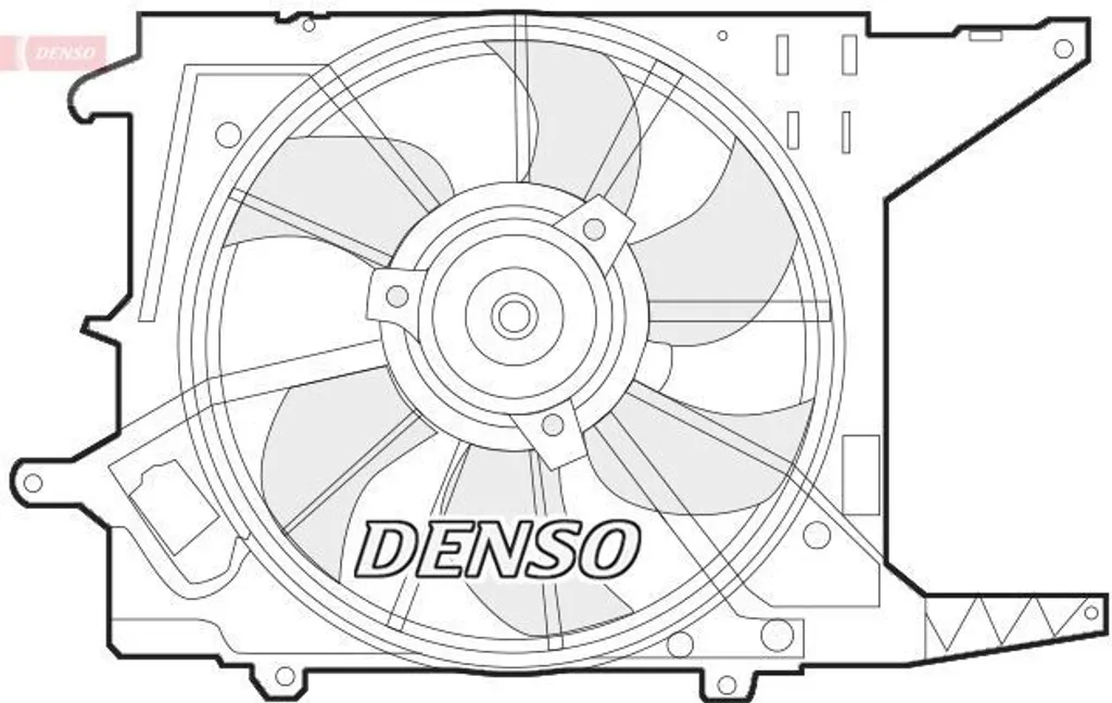Ventilateur de radiateur DENSO DER37003 pour Logan et Sandero OE 6001548527
