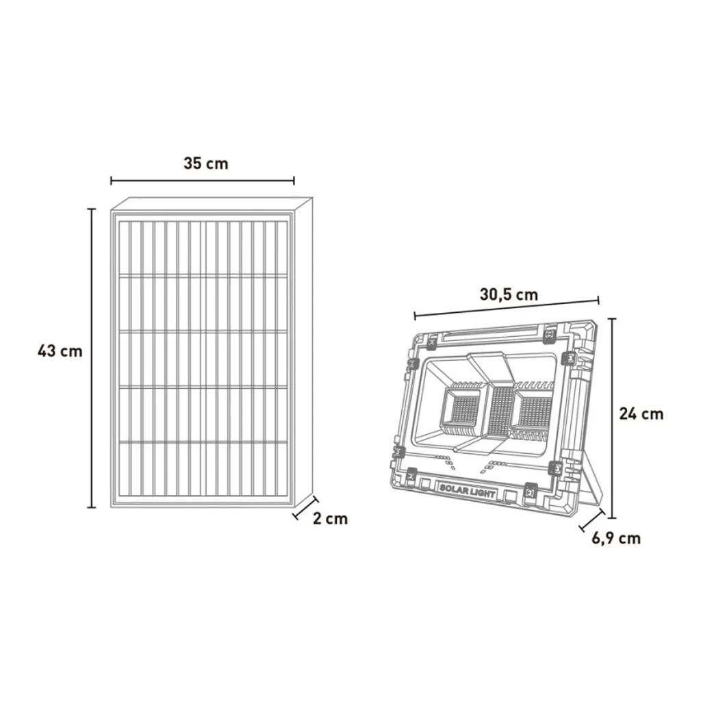Projecteur Solaire LED Bluetooth Toscor M - Éclairage Extérieur Intelligent