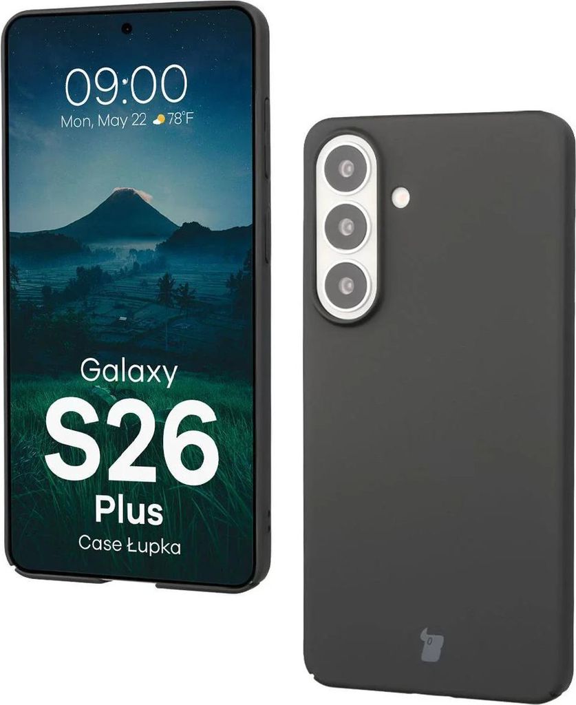 Handyhülle für Galaxy S26 Plus, Bizon Case Lupka, Schwarz