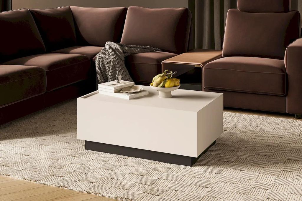 Tavolino allungabile DENALI - cashmere / nero Immagine del prodotto 