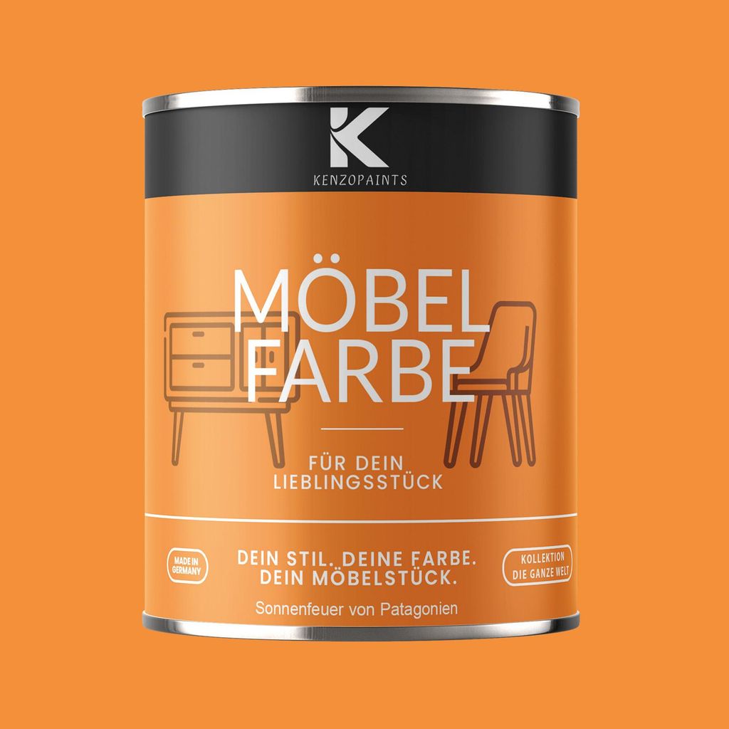 Kenzopaints 750ml Möbelfarbe Möbellack - Sonnenfeuer von Patagonien
