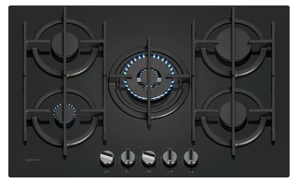 Neff T27PIQ4S0, Schwarz, Integriert, 75 cm, Gaskochfeld, Produktbild 