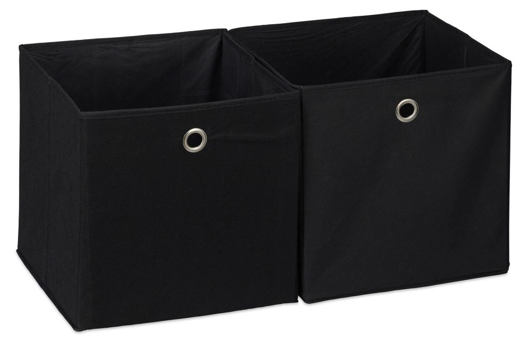 12 opbergboxen van stof, vierkant, voor het opbergen in een Productafbeelding 