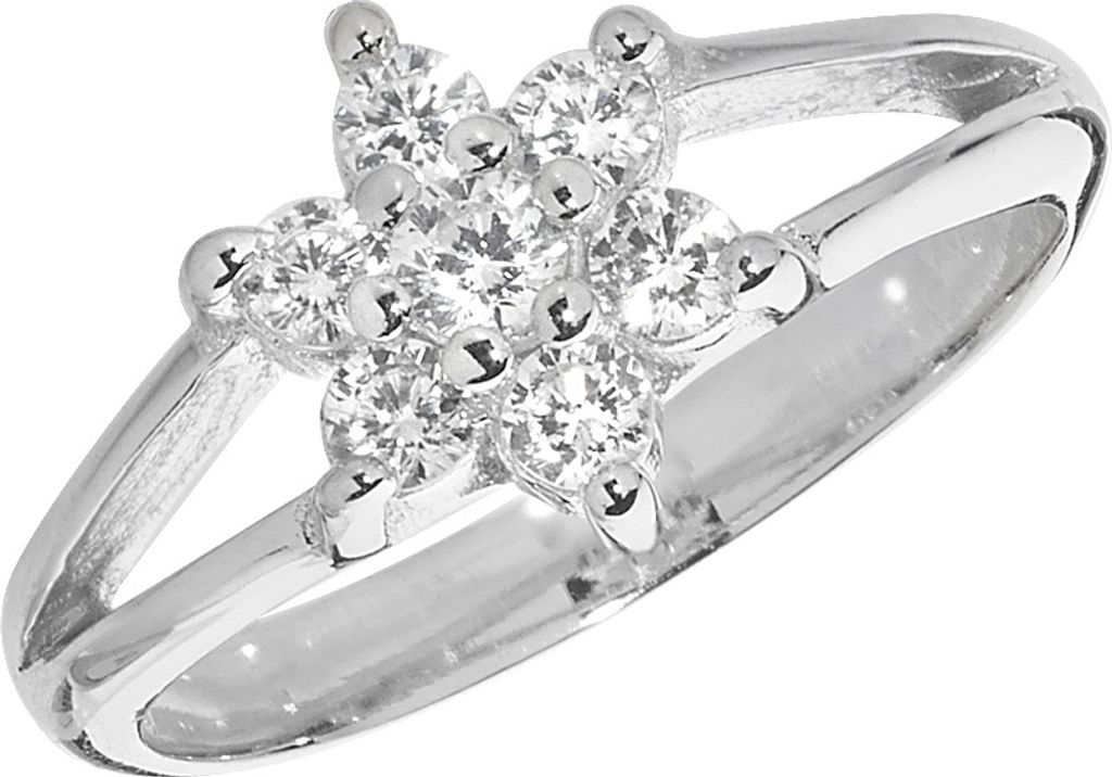 Schöner 925 Sterling Silber Baby - Ring mit Zirkonia, 50 Produktbild 