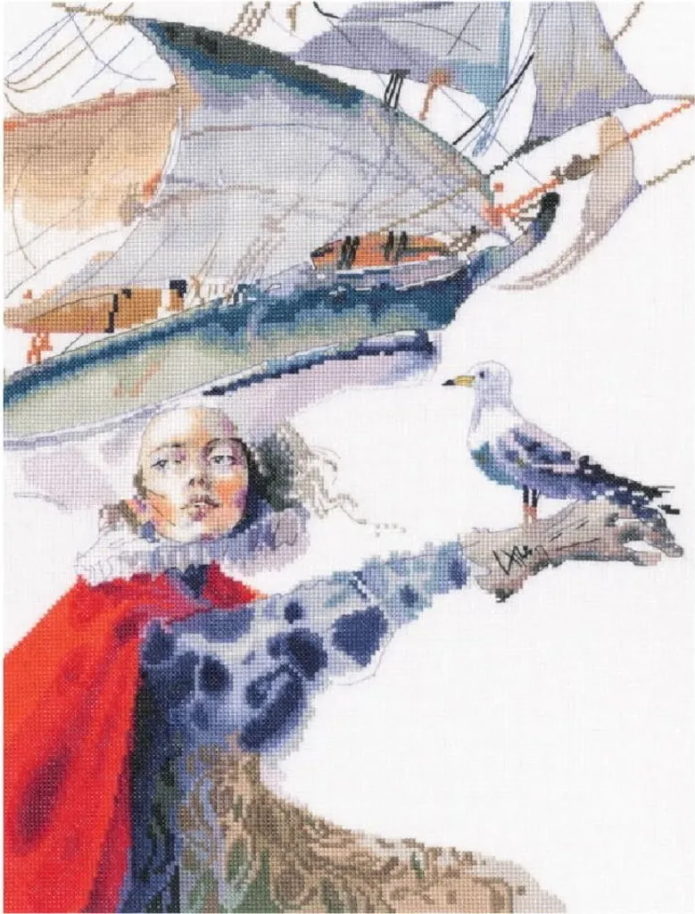 Kit point de croix compté RTO Ma mouette - Broderie 30x40cm M151