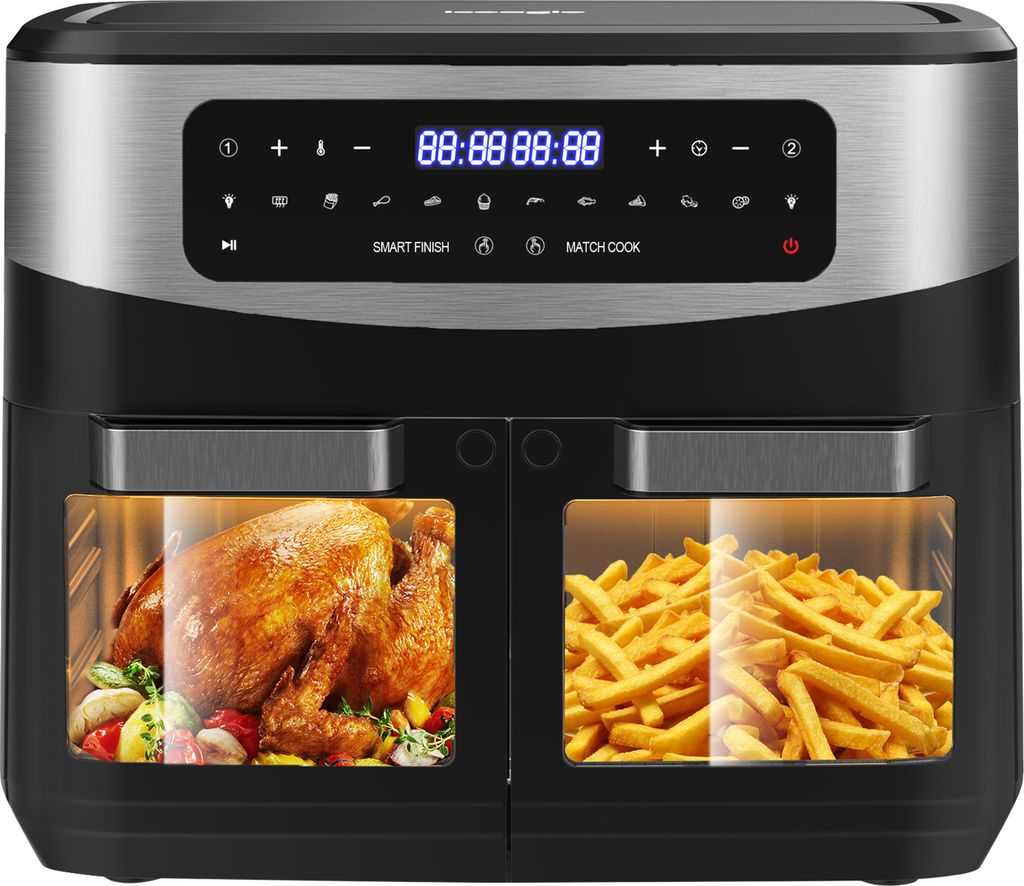 Heißluftfritteuse Doppelkammer Airfryer 12L - Produktbild 