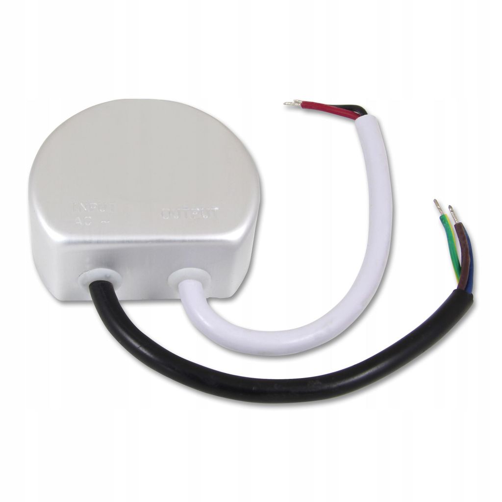 MasterLED LED Trafo Unterputz 12V DC 25W 2,09A Rundes Wasserdichtes IP67 Netzteil für Schalterdose