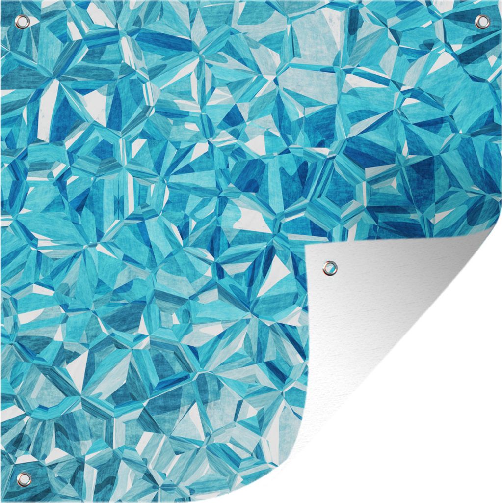 MuchoWow 50x50 cm Outdoor-Poster Gartendeko Sichtschutz Garten Poster für den Garten Ein abstrakter Diamant-Hintergrund