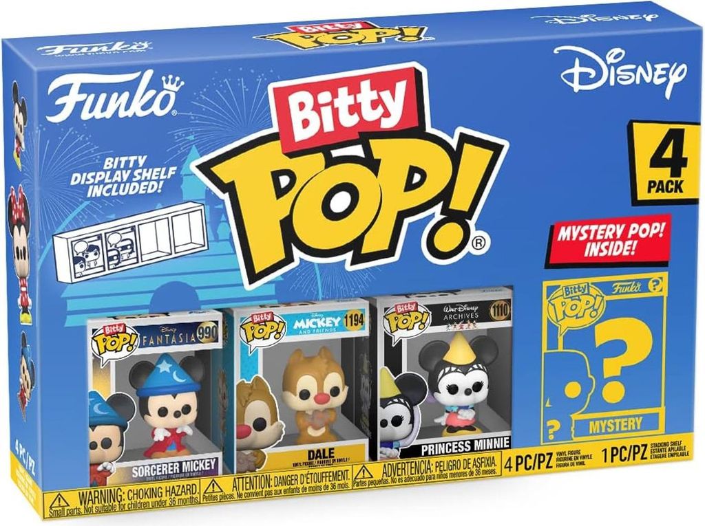 Figurki Disney Bitty POP! 4-Pak Sorcerer Mickey - Immagine del prodotto 
