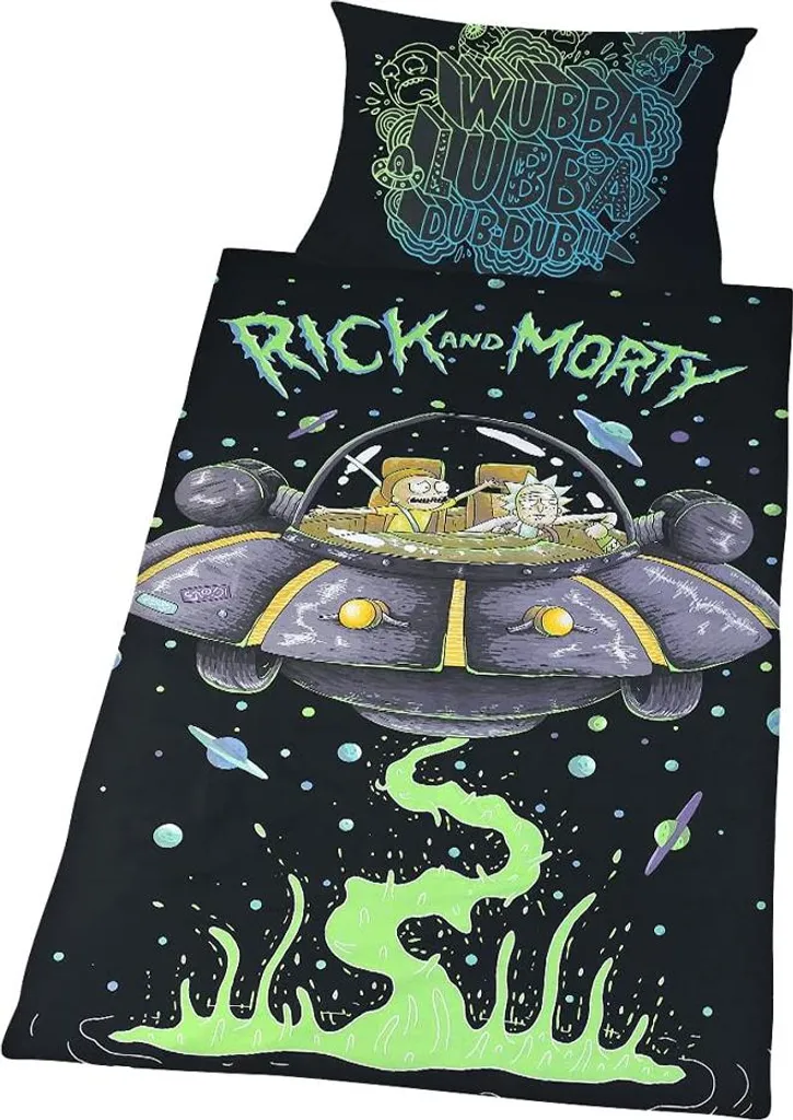 Housse de Couette Rick And Morty Réversible Multicolore TC148 Lit Simple