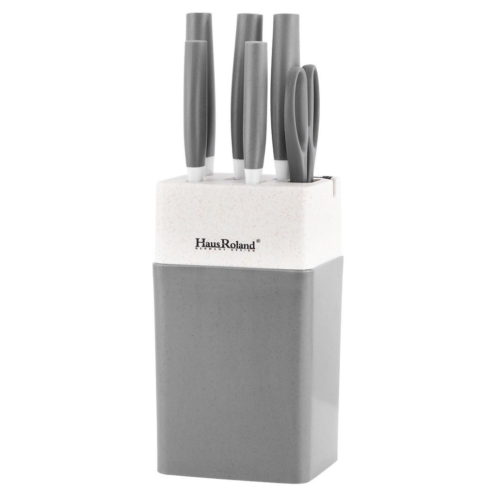 HAUS ROLAND Küchenmesser-Set 7-teilig mit Messerblock – 5 Produktbild 