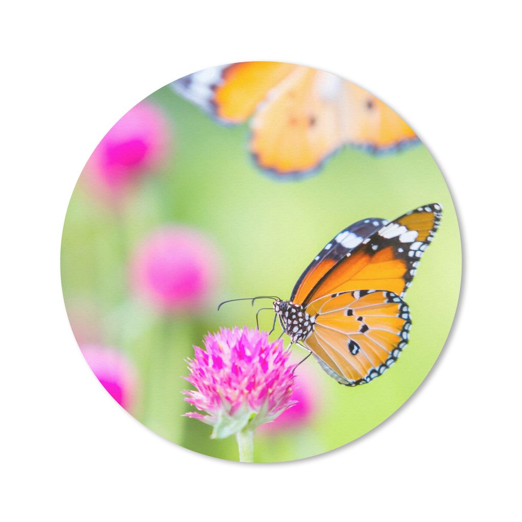 MuchoWow Mauspad Mousepad Insekten - Schmetterlinge - Blumen 30x30 cm - Mousepads - Maus Mat - Pad - Mausunterlage - Tischunterlage - Schreibtisc...