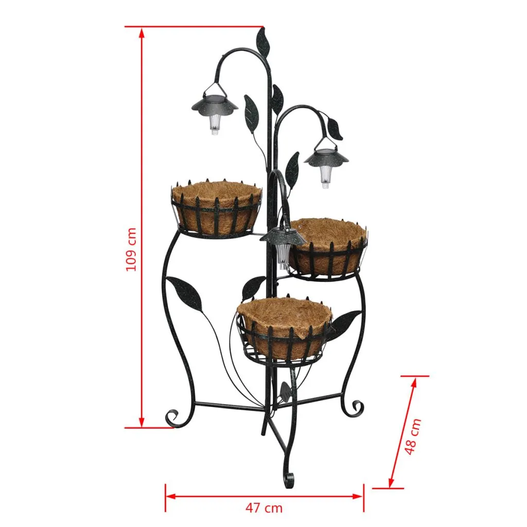 Pot de fleurs avec éclairage LED intégré pour décoration de jardin - 5